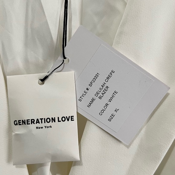 Generation Love NWT Delilah Crepe Blazer size XL white - Picture 6 of 16